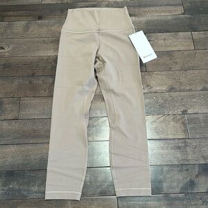 Lululemon align 23” high rise crop taupetastic leggings size 4 nwt